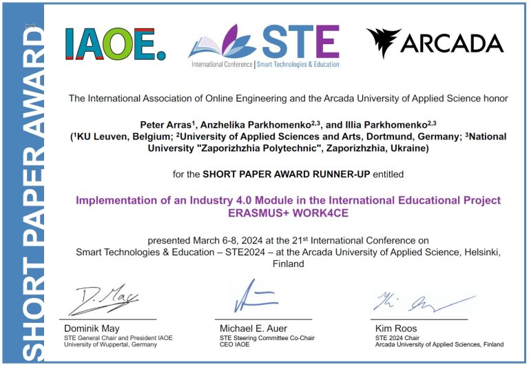 Read more about the article Participation in the International Conference on Smart Technologies & Education (STE2024)